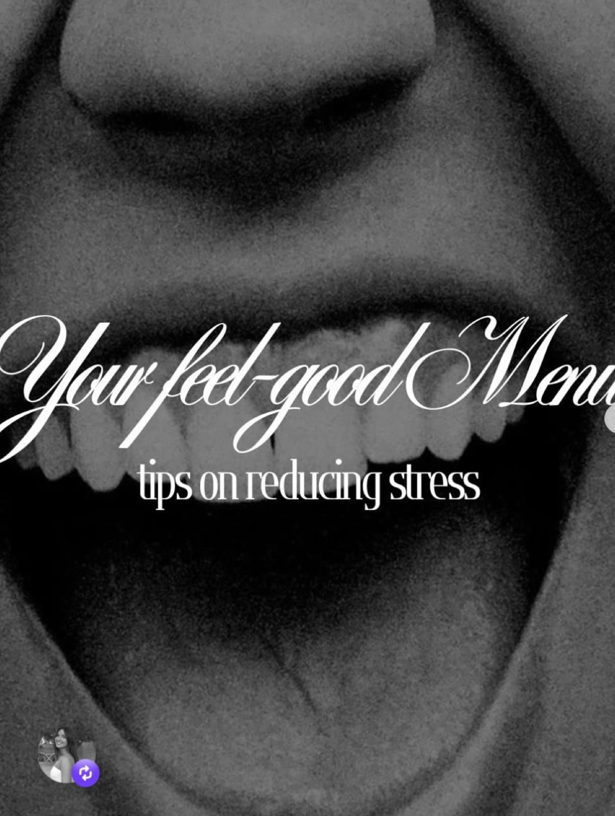 Grainy black and white close-up of an open mouth and teeth